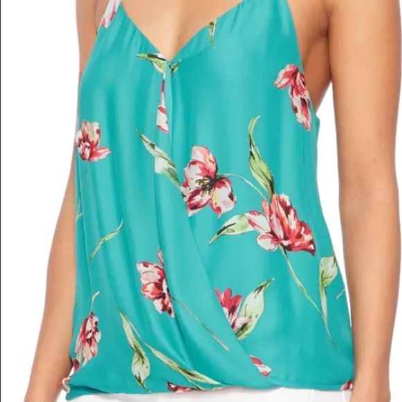 Parker Floral Print Silk Wrap Front Tank - Picture 16 of 16